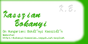 kasszian bokanyi business card